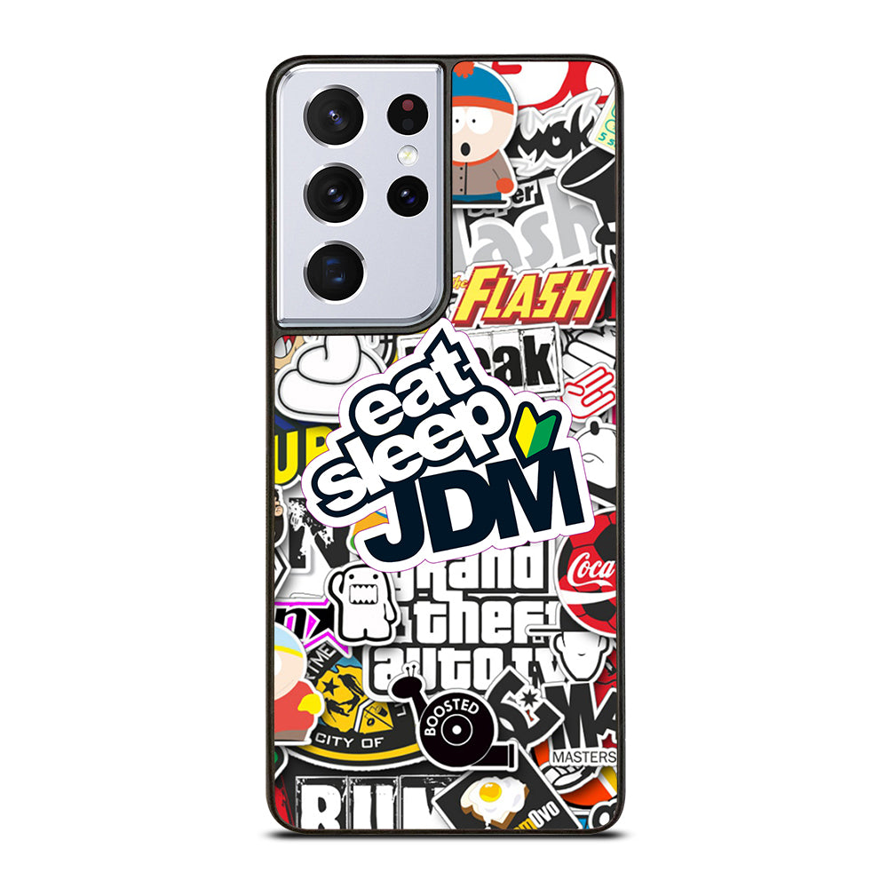 EAT SLEEP JDM STICKER Samsung Galaxy S21 Ultra Case Cover