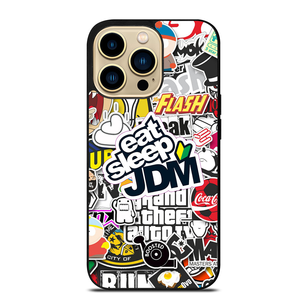 EAT SLEEP JDM STICKER iPhone 14 Pro Max Case Cover