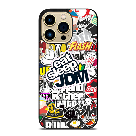 EAT SLEEP JDM STICKER iPhone 14 Pro Max Case Cover