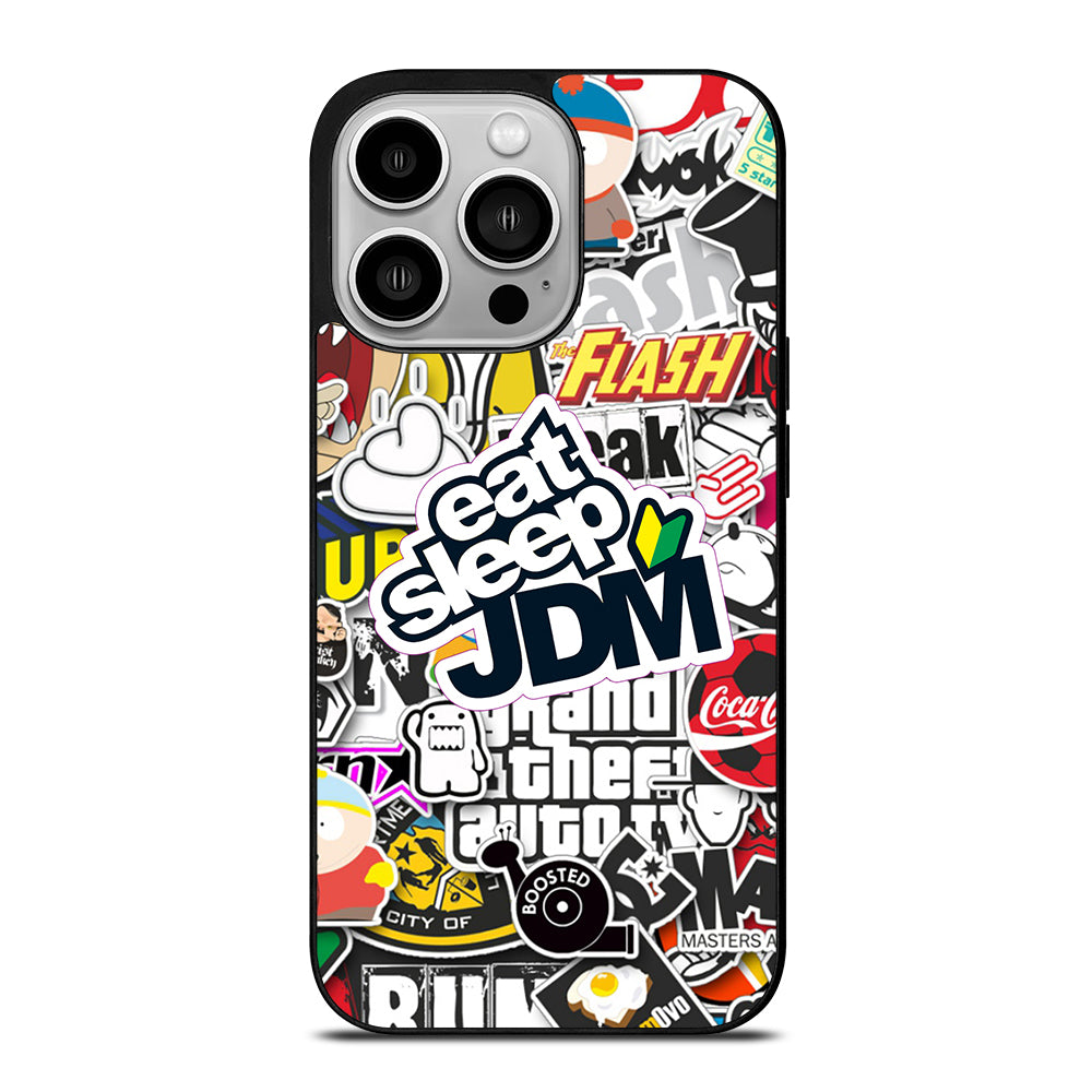 EAT SLEEP JDM STICKER iPhone 14 Pro Case Cover
