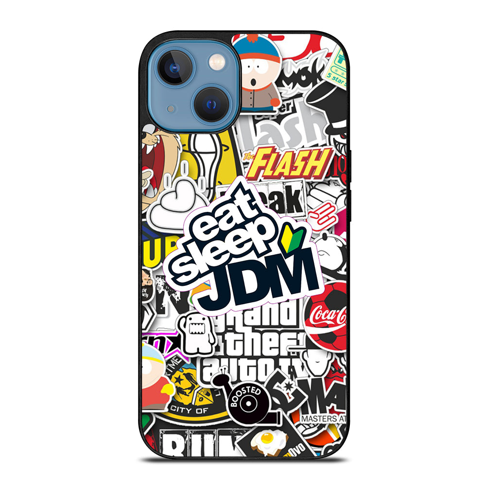 EAT SLEEP JDM STICKER iPhone 13 Case Cover