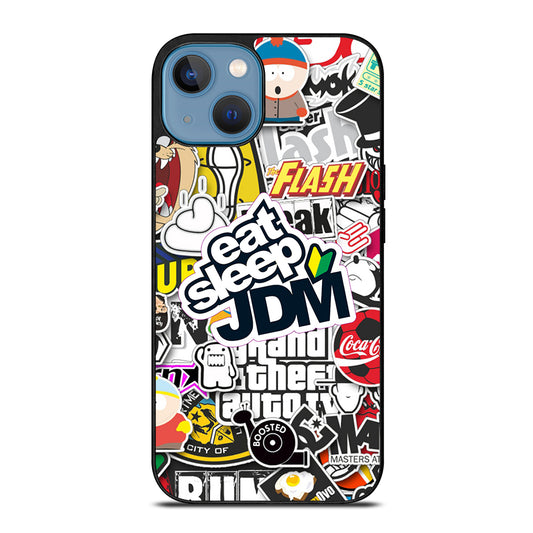 EAT SLEEP JDM STICKER iPhone 13 Case Cover