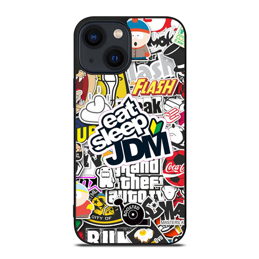 EAT SLEEP JDM STICKER iPhone 14 Plus Case Cover