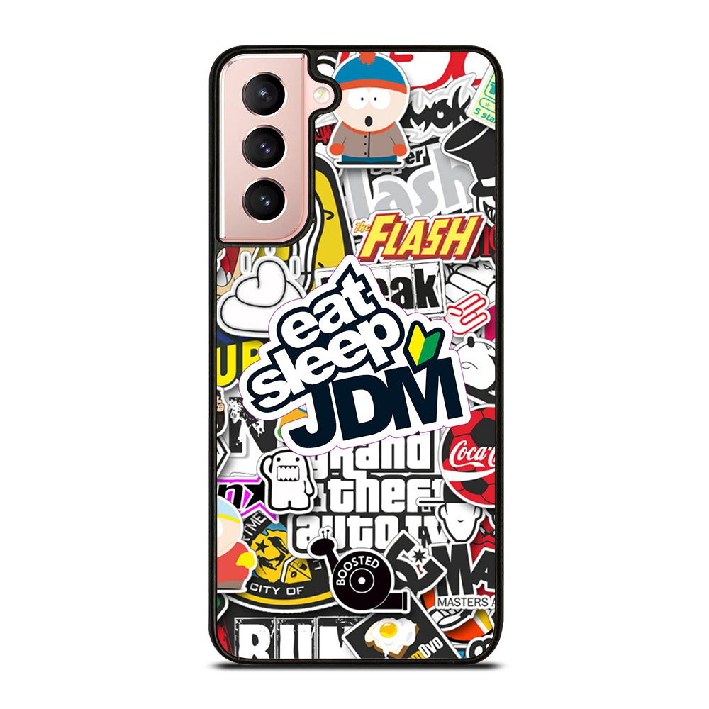 EAT SLEEP JDM STICKER Samsung Galaxy S21 Case Cover