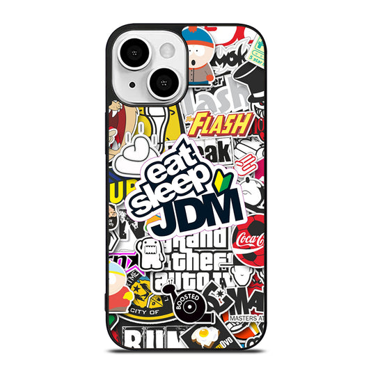 EAT SLEEP JDM STICKER iPhone 13 Mini Case Cover