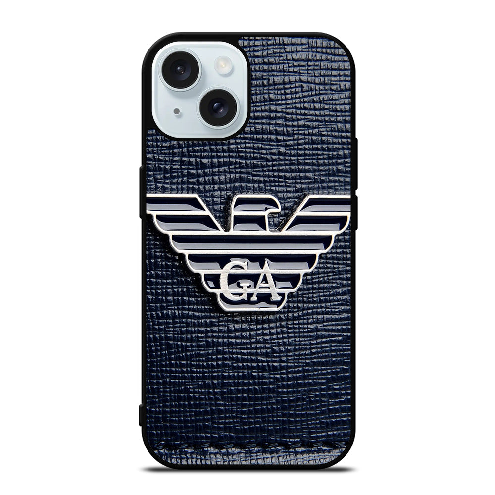 EMPORIO ARMANI EMBLEM iPhone 15 Case Cover