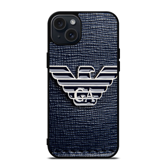 EMPORIO ARMANI EMBLEM iPhone 15 Plus Case Cover