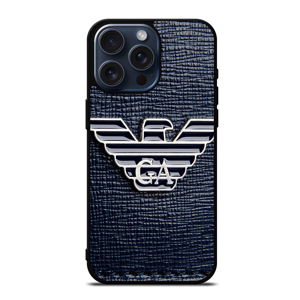 EMPORIO ARMANI EMBLEM iPhone 15 Pro Max Case Cover