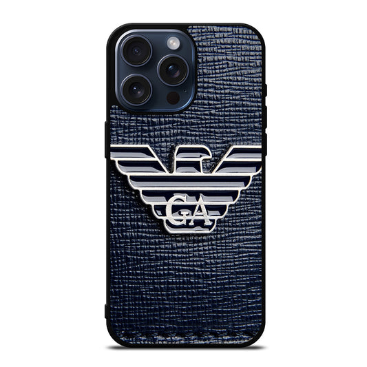 EMPORIO ARMANI EMBLEM iPhone 15 Pro Max Case Cover
