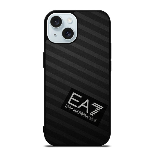 EMPORIO ARMANI STRIPE LOGO iPhone 15 Case Cover