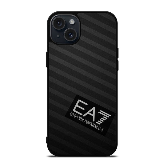 EMPORIO ARMANI STRIPE LOGO iPhone 15 Plus Case Cover