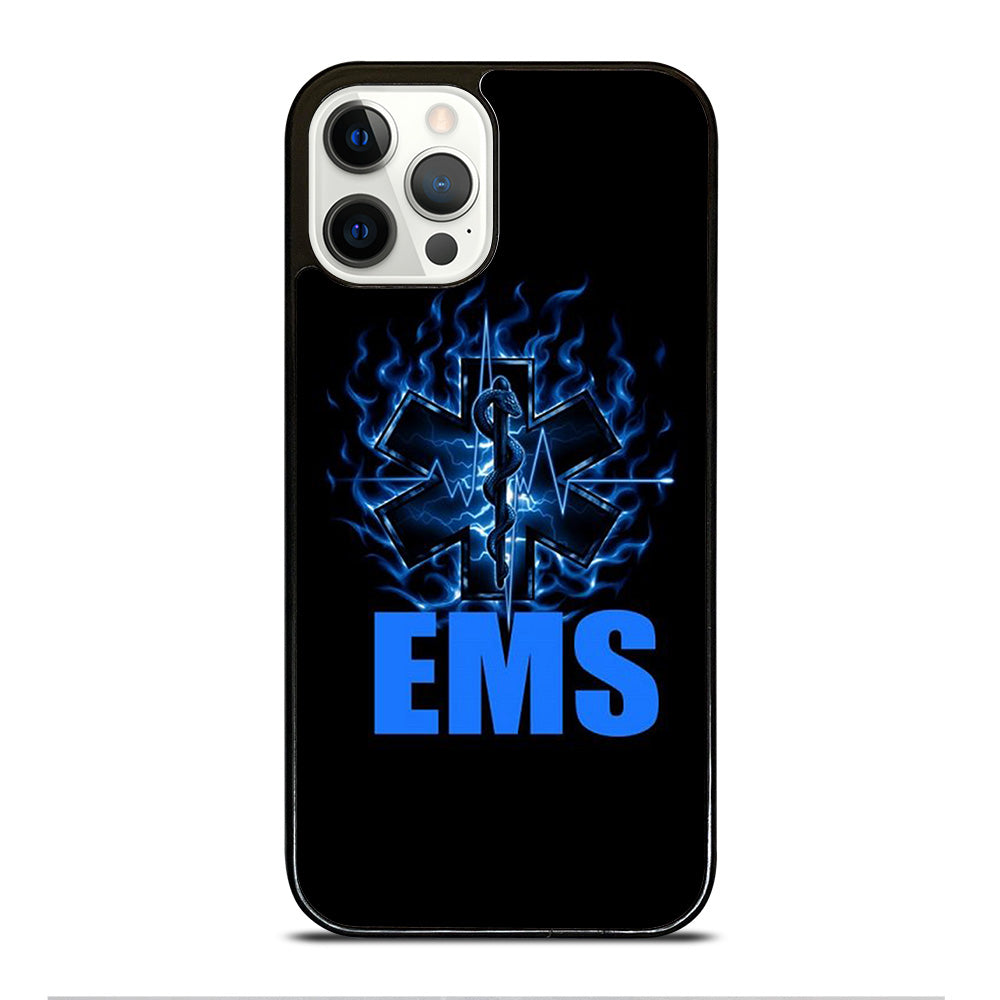 EMT EMS MEDICAL BLACK LOGO iPhone 12 Pro Case Cover