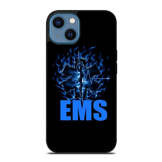 EMT EMS MEDICAL BLACK LOGO iPhone 14 Case Cover