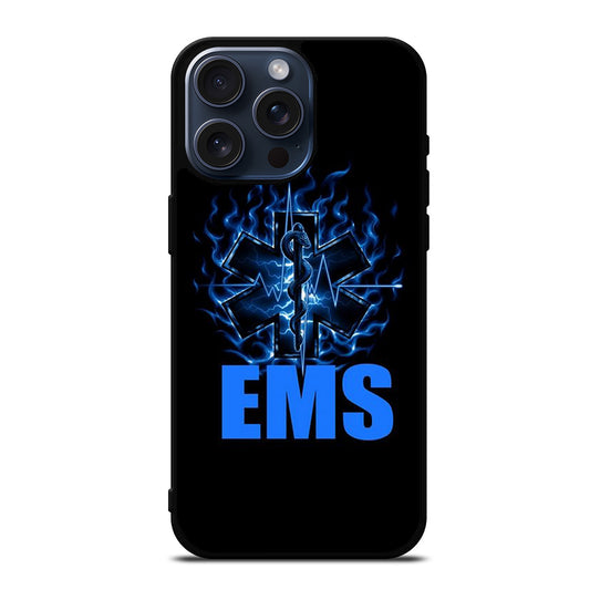 EMT EMS MEDICAL BLACK LOGO iPhone 15 Pro Max Case Cover