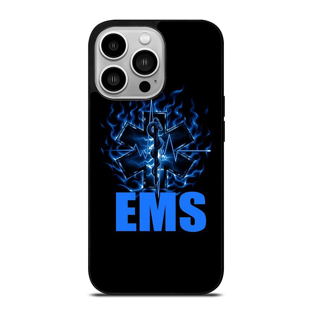 EMT EMS MEDICAL BLACK LOGO iPhone 14 Pro Case Cover