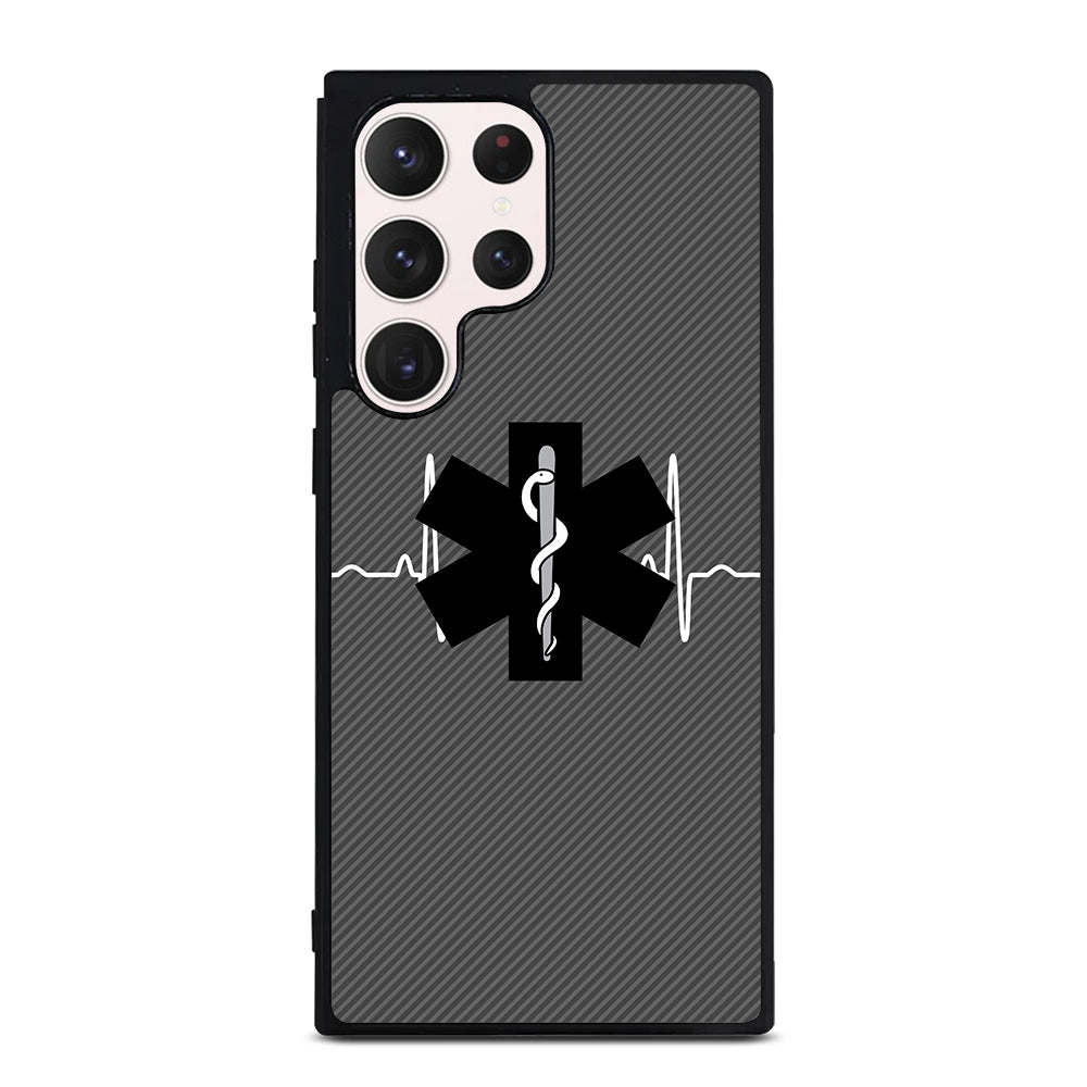 EMT EMS MEDICAL CARBON LOGO Samsung Galaxy S23 Ultra Case Cover