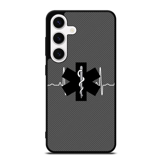 EMT EMS MEDICAL CARBON LOGO Samsung Galaxy S24 Case Cover