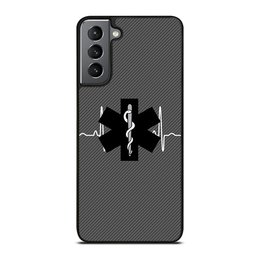 EMT EMS MEDICAL CARBON LOGO Samsung Galaxy S21 Plus Case Cover