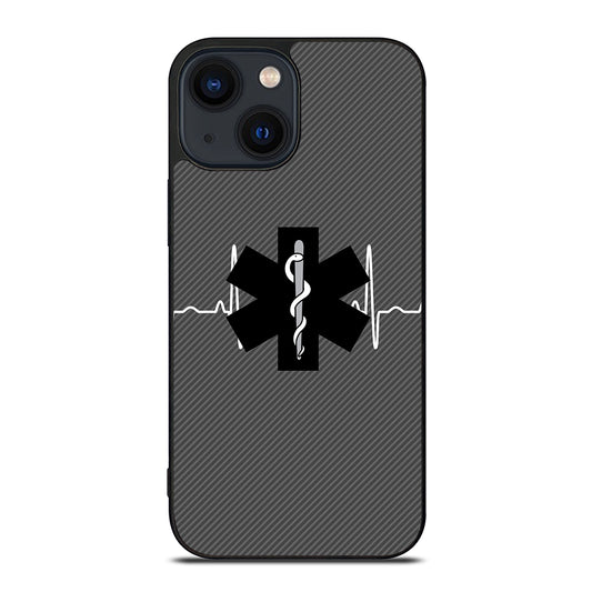 EMT EMS MEDICAL CARBON LOGO iPhone 14 Plus Case Cover