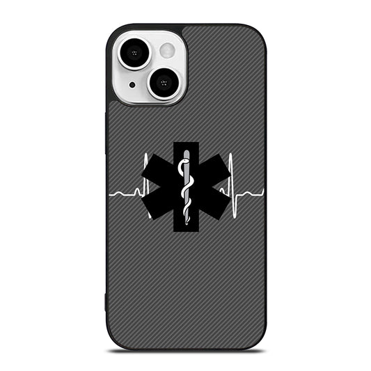 EMT EMS MEDICAL CARBON LOGO iPhone 13 Mini Case Cover