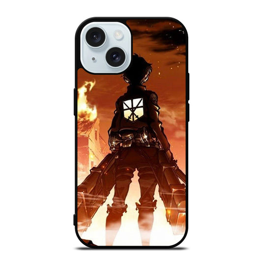 EREN YEAGER ATTACK ON TITAN ANIME iPhone 15 Case Cover