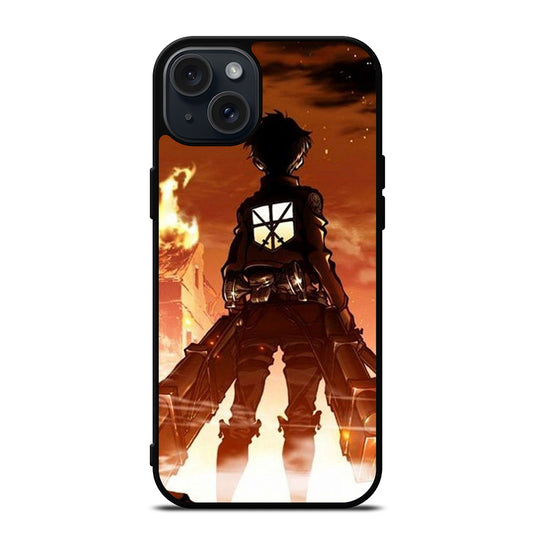 EREN YEAGER ATTACK ON TITAN ANIME iPhone 15 Plus Case Cover