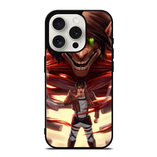 EREN YEAGER ATTACK ON TITAN ART iPhone 15 Pro Case Cover