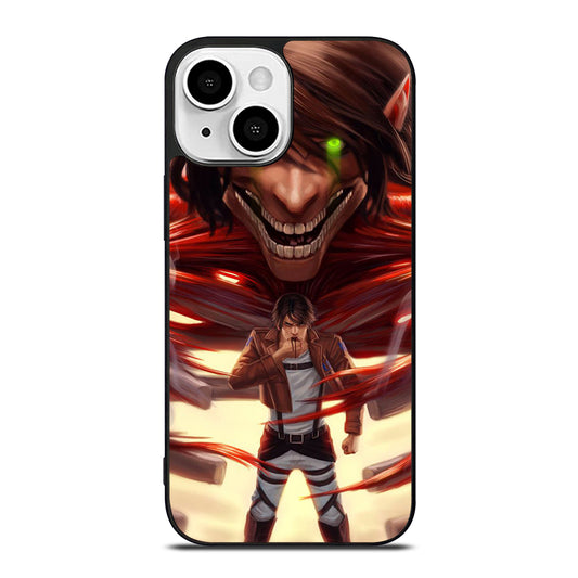 EREN YEAGER ATTACK ON TITAN ART iPhone 13 Mini Case Cover