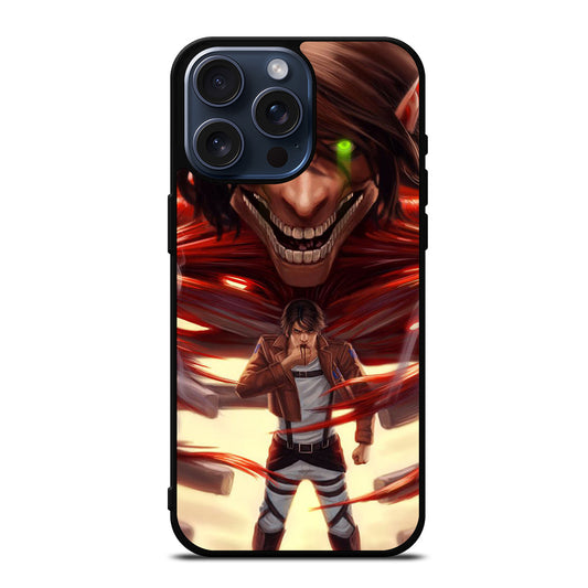 EREN YEAGER ATTACK ON TITAN ART iPhone 15 Pro Max Case Cover