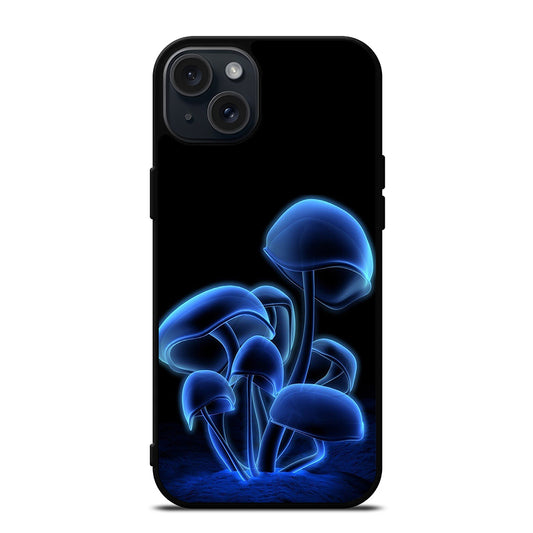 FANTASIA BLUE MUSHROOM ART iPhone 15 Plus Case Cover
