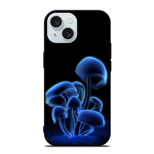 FANTASIA BLUE MUSHROOM ART iPhone 15 Case Cover