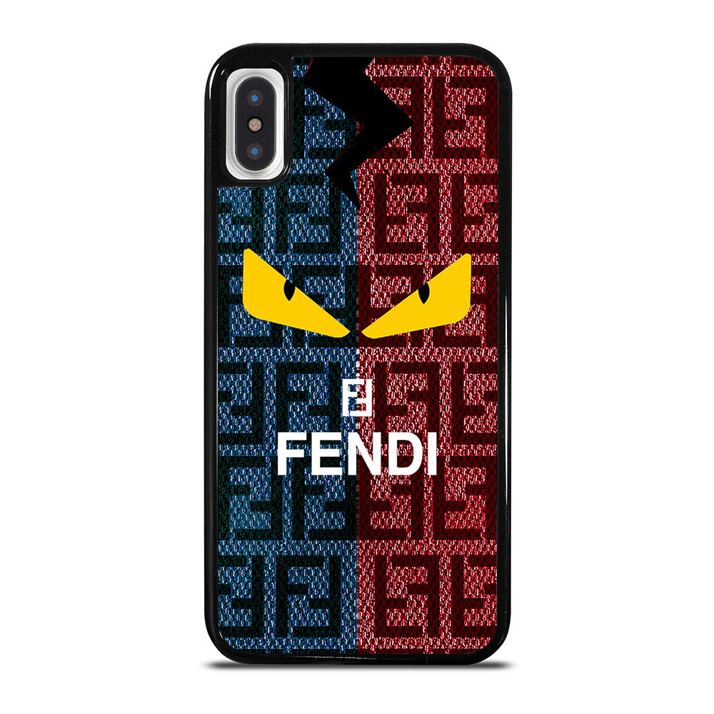 FENDI ROMA BLUE RED PATTERN iPhone X / XS Case Cover