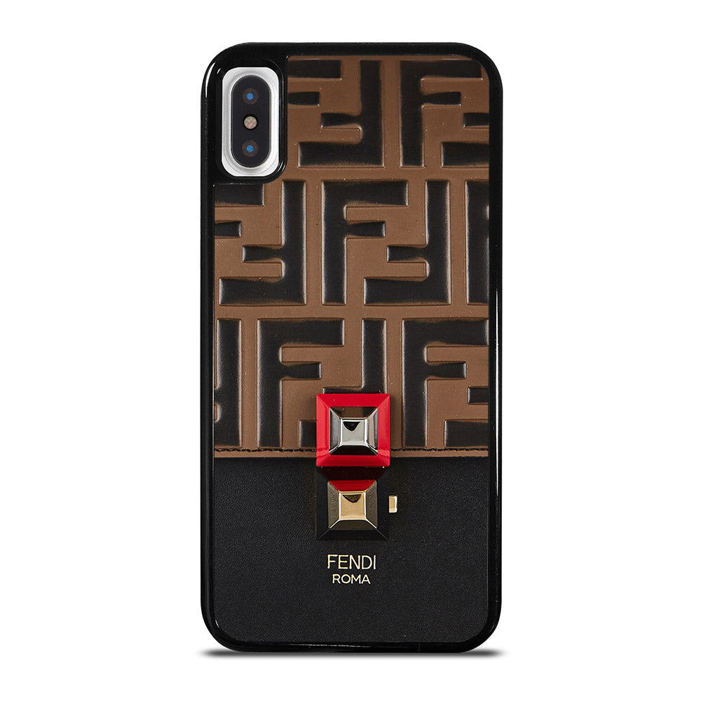 FENDI ROMA BROWN PATTERN iPhone X / XS Case Cover