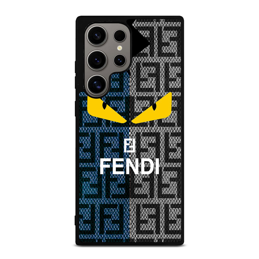 FENDI ROMA BLUE GRAY PATTERN Samsung Galaxy S24 Ultra Case Cover