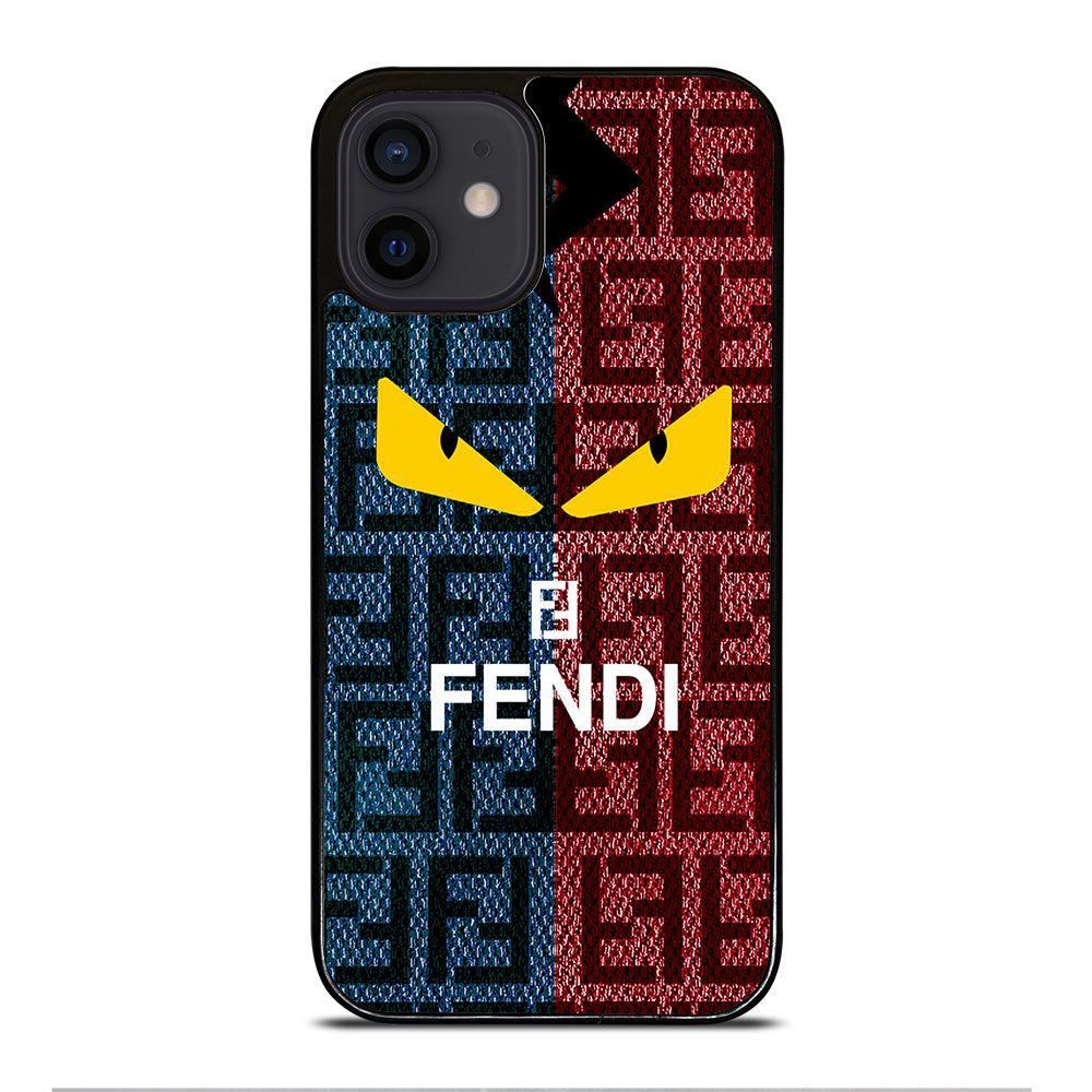 FENDI ROMA BLUE RED PATTERN iPhone 12 Mini Case Cover