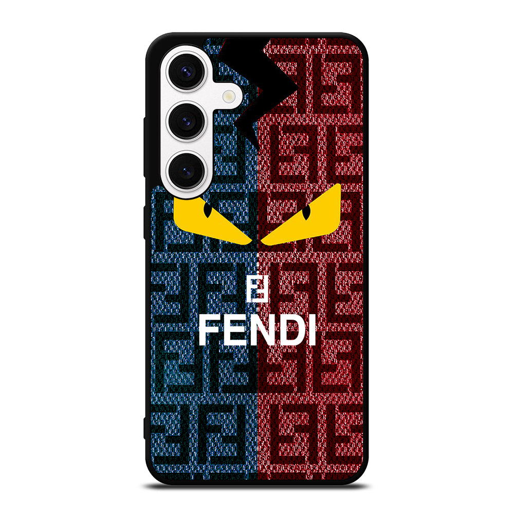 FENDI ROMA BLUE RED PATTERN Samsung Galaxy S24 Case Cover