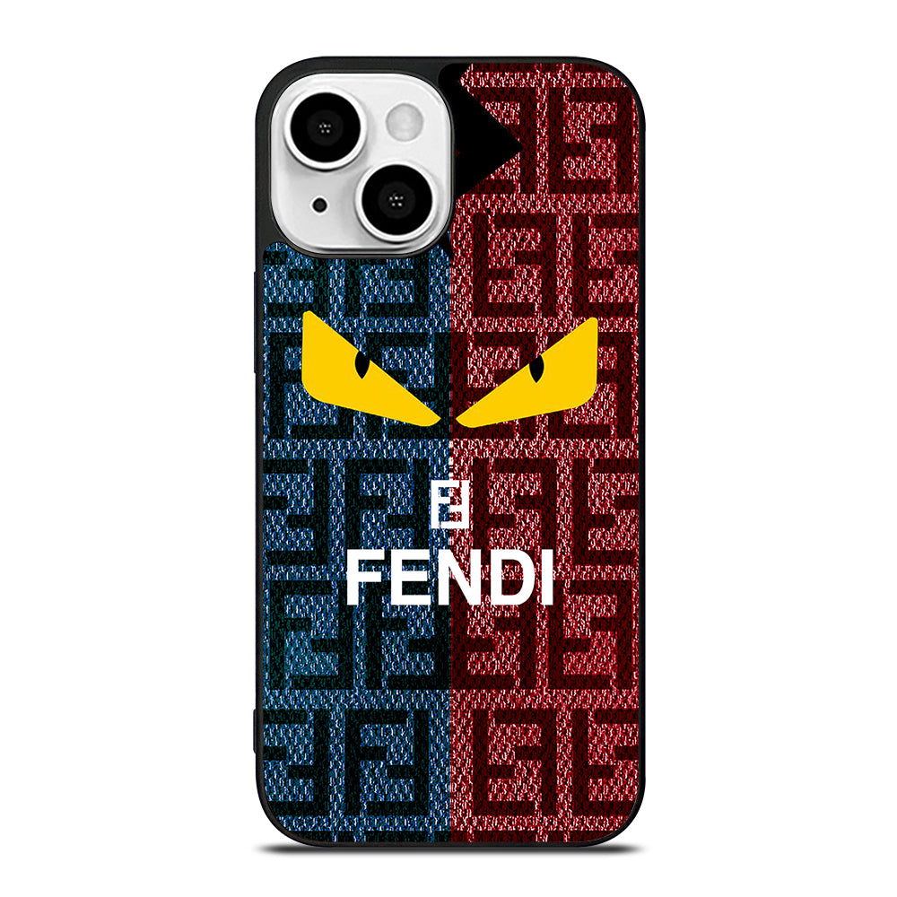 FENDI ROMA BLUE RED PATTERN iPhone 13 Mini Case Cover