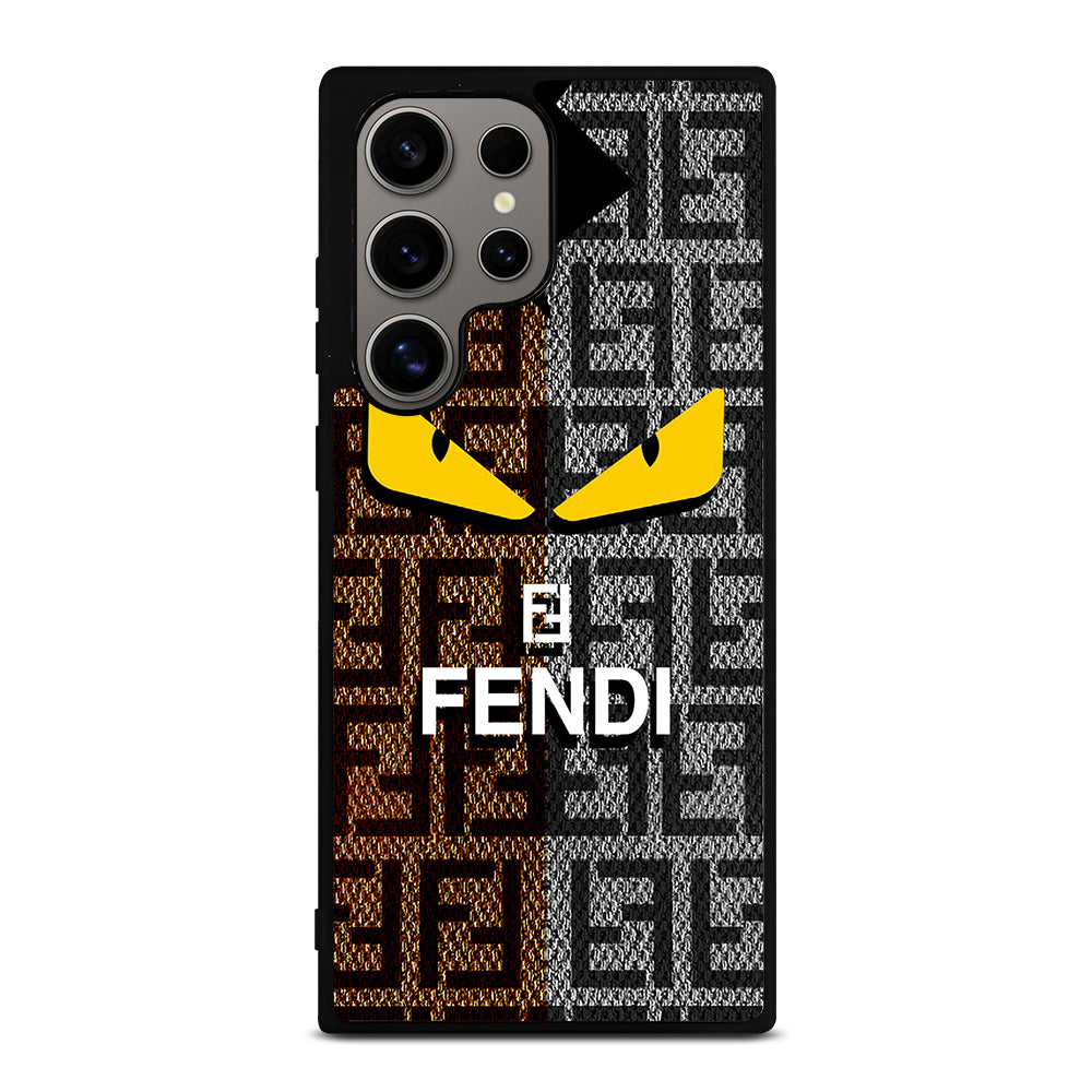 FENDI ROMA BROWN GREY PATTERN Samsung Galaxy S24 Ultra Case Cover