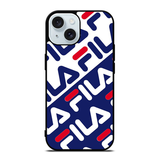 FILA PATTERN LOGO iPhone 15 Case Cover