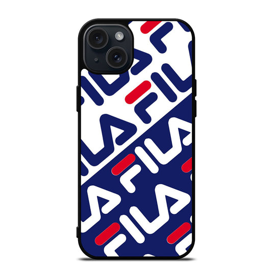 FILA PATTERN LOGO iPhone 15 Plus Case Cover