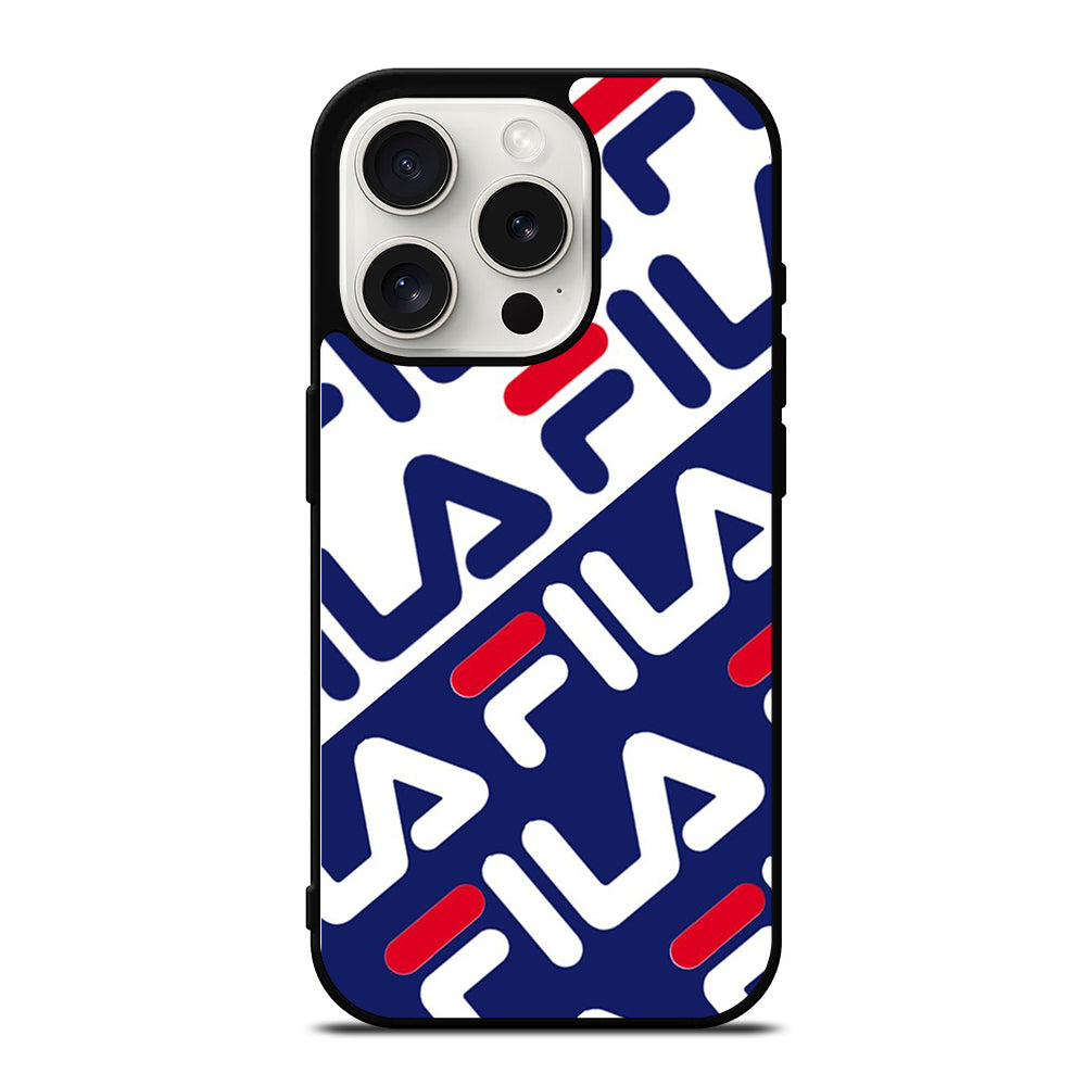 FILA PATTERN LOGO iPhone 15 Pro Case Cover