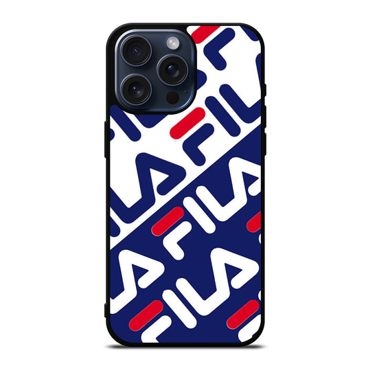 FILA PATTERN LOGO iPhone 15 Pro Max Case Cover