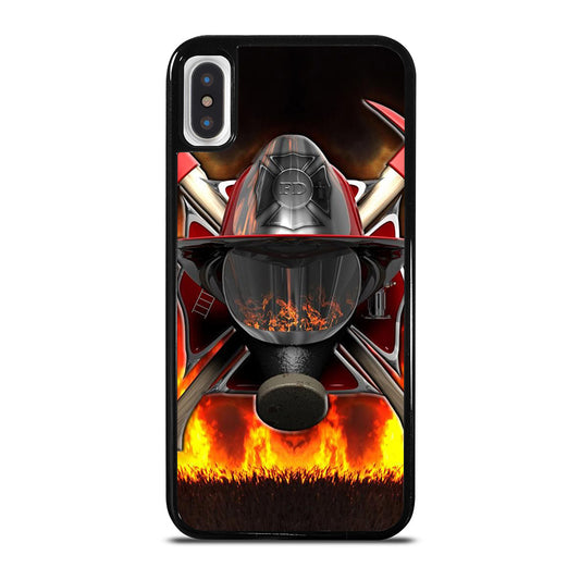 FIREFIGHTER FIREMAN HELMET iPhone X / XS Case Cover