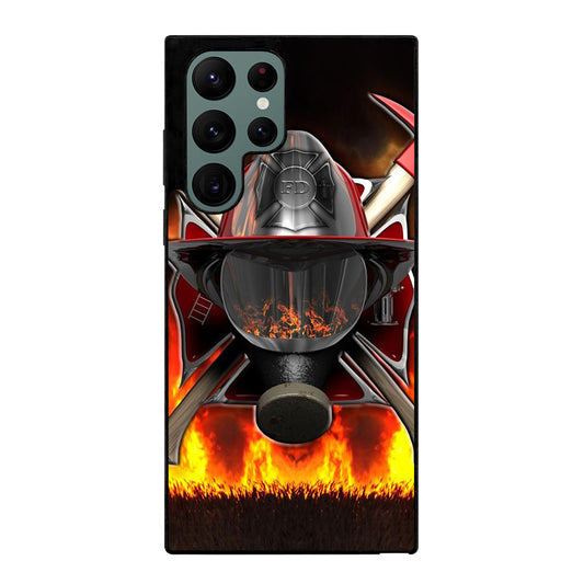 FIREFIGHTER FIREMAN HELMET Samsung Galaxy S22 Ultra Case Cover