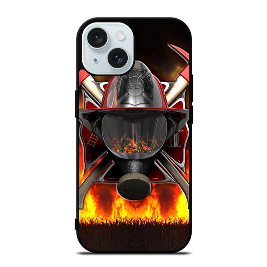 FIREFIGHTER FIREMAN HELMET iPhone 15 Case Cover