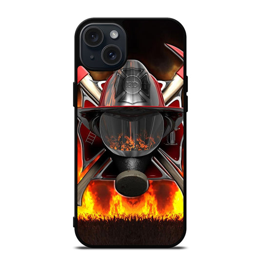 FIREFIGHTER FIREMAN HELMET iPhone 15 Plus Case Cover