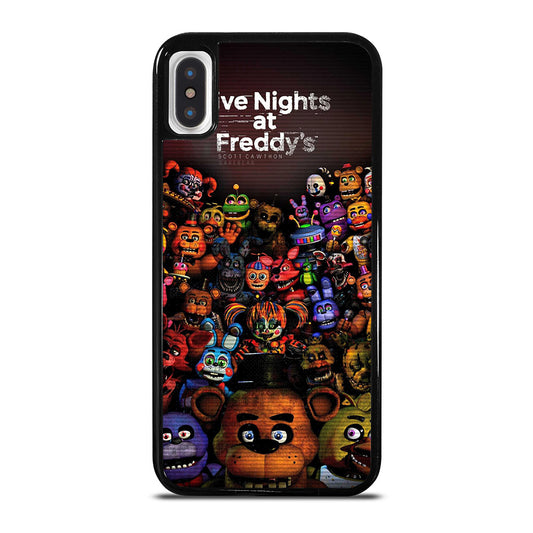 FIVE NIGHTS AT FREDDY'S FNAF ALL CHARACTER iPhone X / XS Case Cover