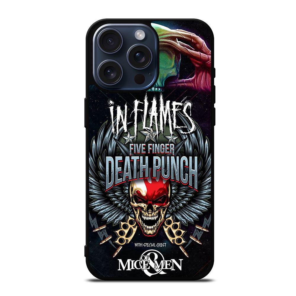 FIVE FINGER DEATH PUNCH AND IN FLAMES iPhone 15 Pro Max Case Cover