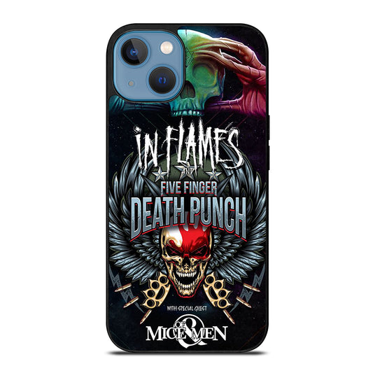 FIVE FINGER DEATH PUNCH AND IN FLAMES iPhone 13 Case Cover