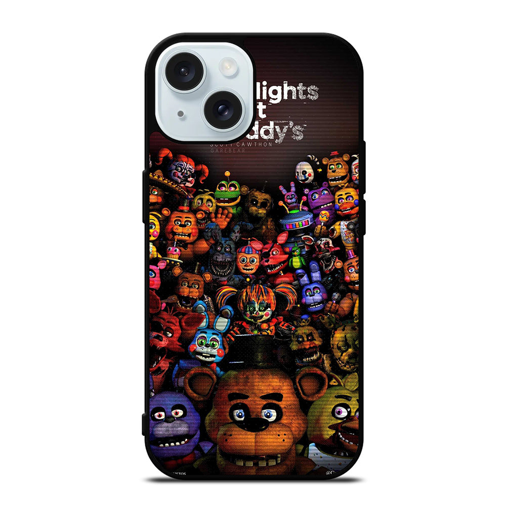 FIVE NIGHTS AT FREDDY'S ALL FNAF CHARACTERS iPhone 15 Case Cover